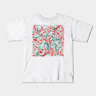 Abstract Floral Design 11j Kids T-Shirt